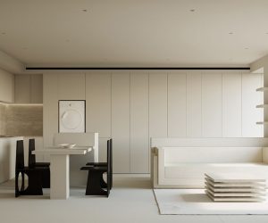 white home interior