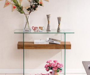 glass entryway table
